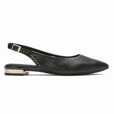 Flats Rockport Total Motion Adelyn Slingback Mulher Pretas PT-73458